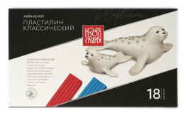 Пластилин классический "Изостудия" 18 цв, 360 г