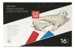 Пластилин классический "Изостудия" 16 цв, 320 г