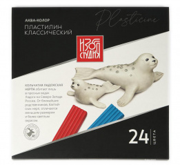 Пластилин классический "Изостудия" 24 цв, 480 г