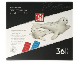Пластилин классический "Изостудия" 36 цв, 720 г