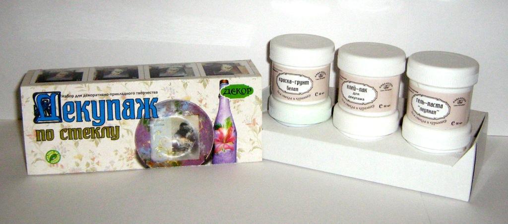 Набор Декупаж по стеклу 150 мл