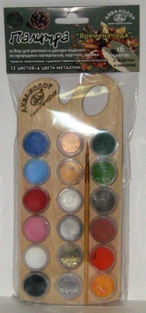 Палитра краски акриловые набор ВРЕМЕНА ГОДА 12 цветов