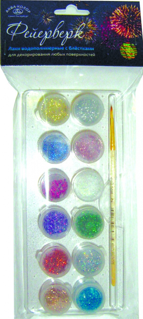 Набор Фейерверк 12 цветов, 60мл.