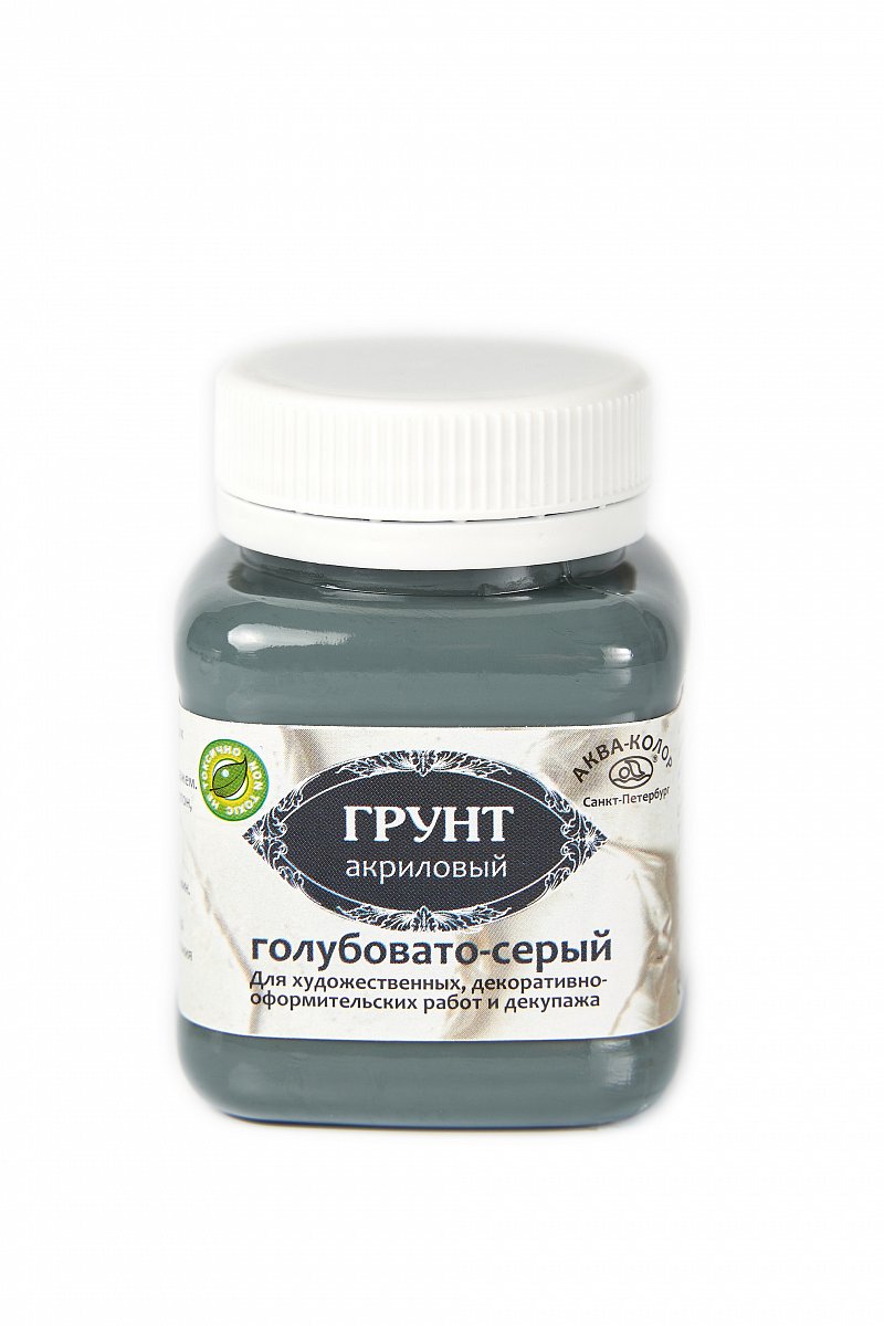 Грунт художественный акриловый, 100 г , голубовато-серый